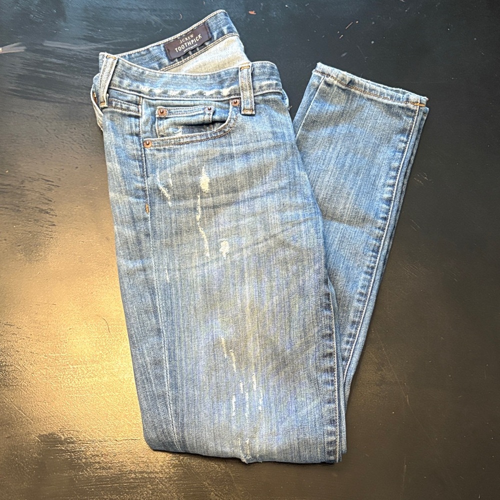J. Crew Women’s Distressed Skinny Jeans 26 ankle